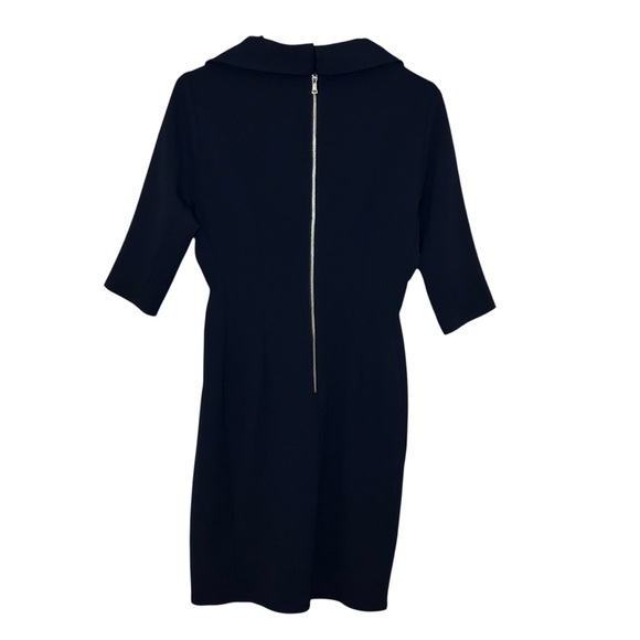 London Times Faux Wrap Dress Dark Blue Elegant size 8 - Picture 5 of 12